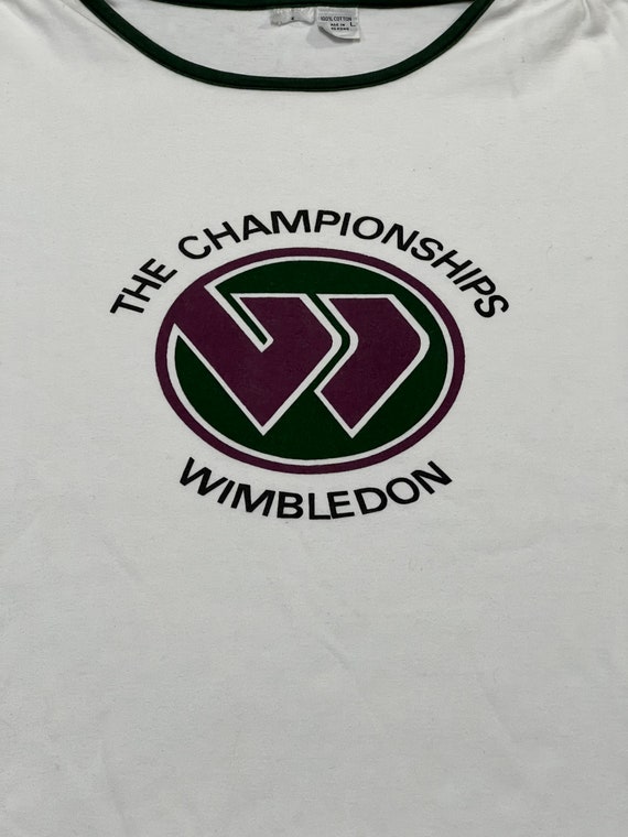 1980s WIMBLEDON The Championships Vintage Ringer T Sh… Gem