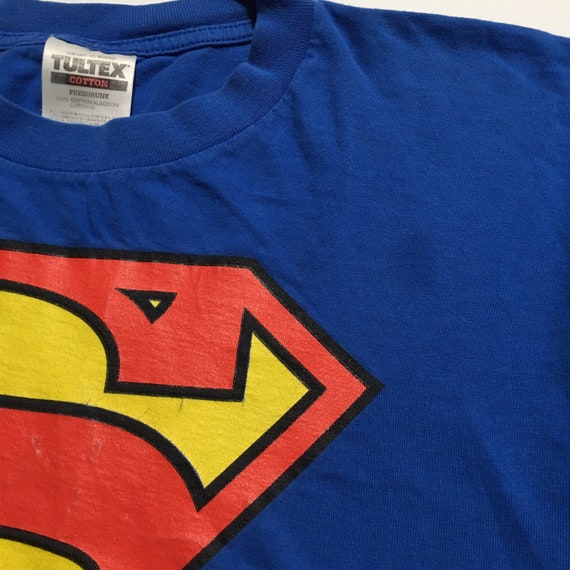 1990s SUPERMAN LOGO Tultex Vintage T Shirt // Siz… - image 4