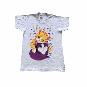 1990s LISA FRANK CATS Single Stitch Vintage T Shirt // Size Youth Large (14-16)