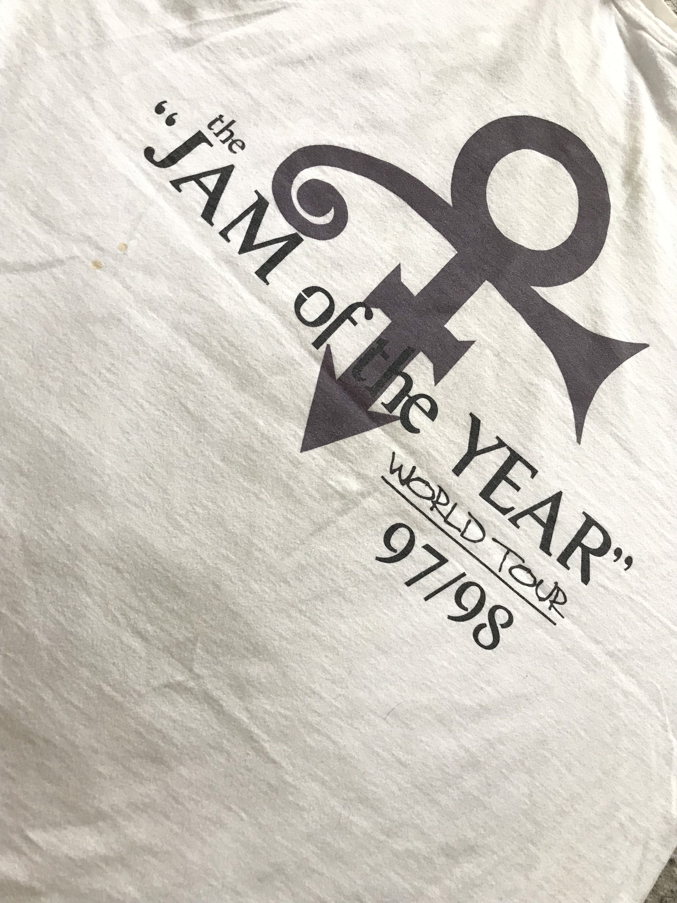 199798 PRINCE Jam of the Year World Tour Distressed Vintage T Etsy
