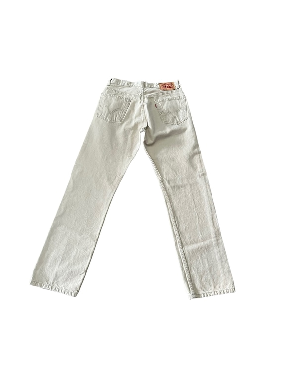 1990s 505 Levis Vintage Khaki Jeans // Size 31” - image 1