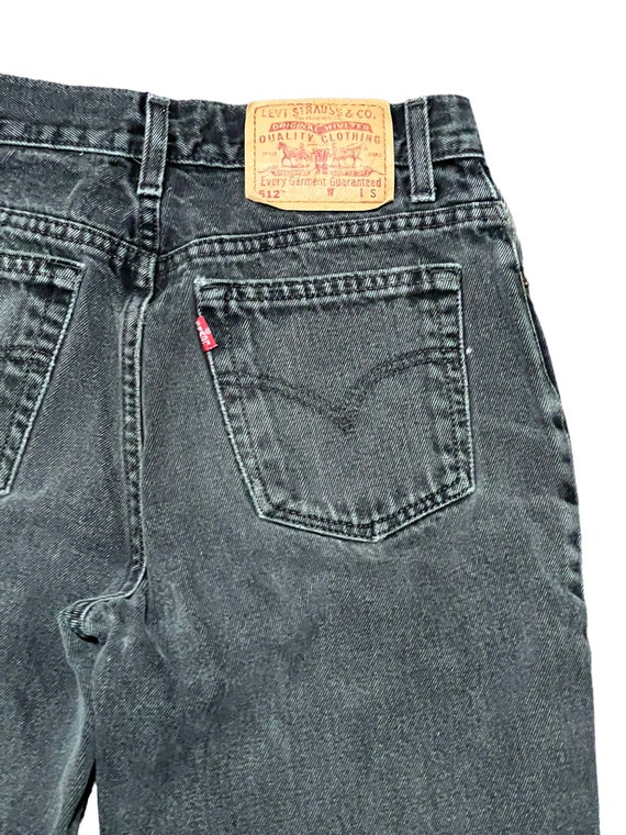 1990s LEVIS Red Tab 512 Fit Bleached Vintage Deni… - image 7