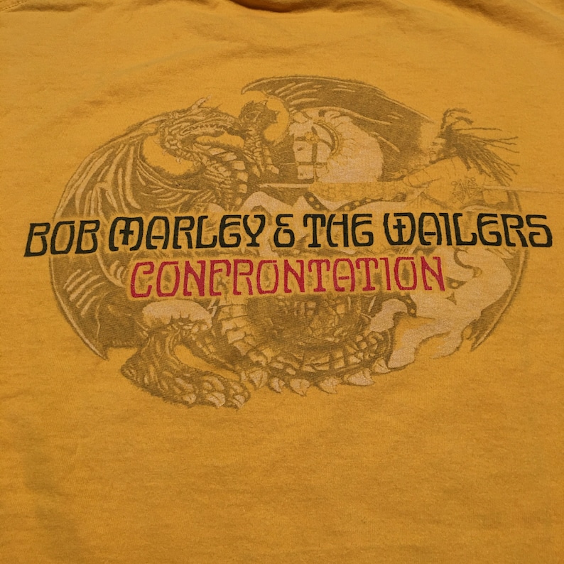 2001 BOB MARLEY /& The WAILERS Confrontation Zion Rootswear Vintage T Shirt Size Large