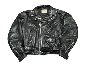 1960s EXCELLED Genuine Leather Vintage Jacket // Size 44