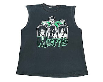 1990s MISFITS Vintage T Shirt Cut-Off // Size  XLarge