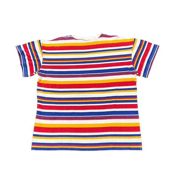 1990s UNIONBAY Striped Vintage T Shirt // Size XL… - image 3