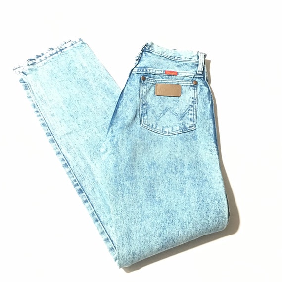 1980s WRANGLER Acid Wash High Rise Vintage Denim // Size 3 - Etsy