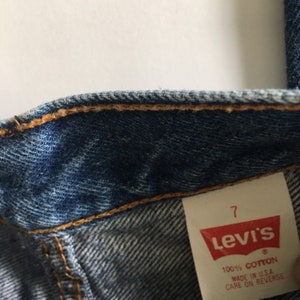 1980s LEVIS Double Red Tab 501 Button Fly Vintage Denim // Size 7 26 image 6