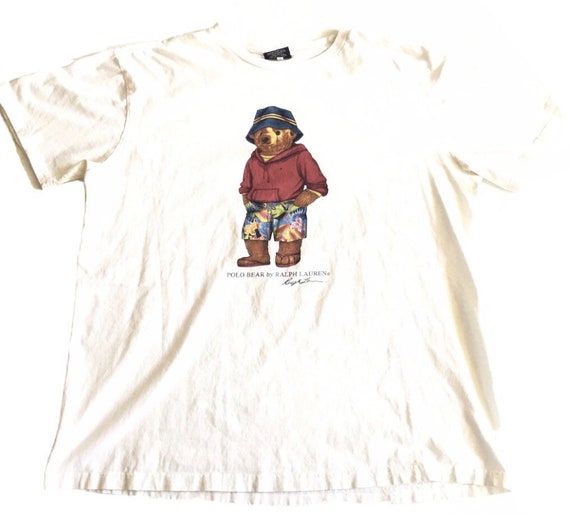 1990s POLO BEAR By RALPH Lauren Bear On Vacation V