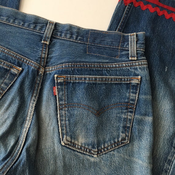 1990s LEVIS Red Tab 501 Button Fly Patchwork Vint… - image 5