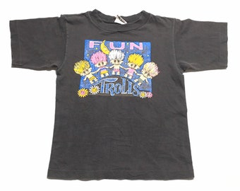 1980s FUN TROLLS Single Stitch Vintage T Shirt // Size Youth Large