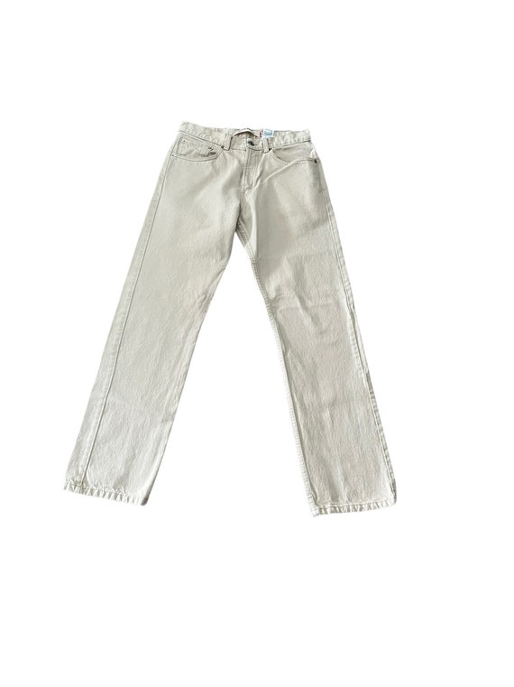 1990s 505 Levis Vintage Khaki Jeans // Size 31” - image 2