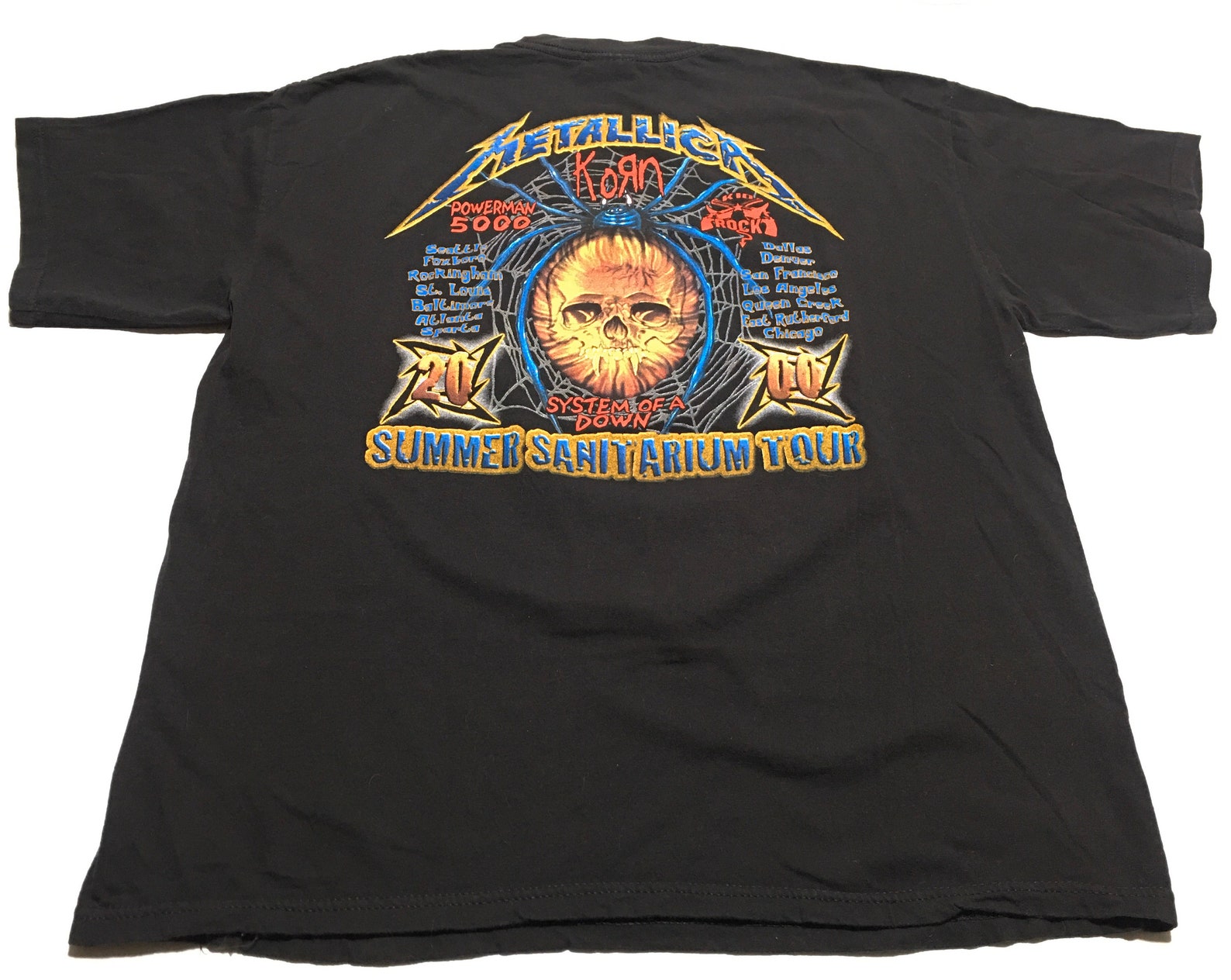 2000 METALLICA SUMMER SANITARIUM Tour Vintage T Shirt // Size Etsy
