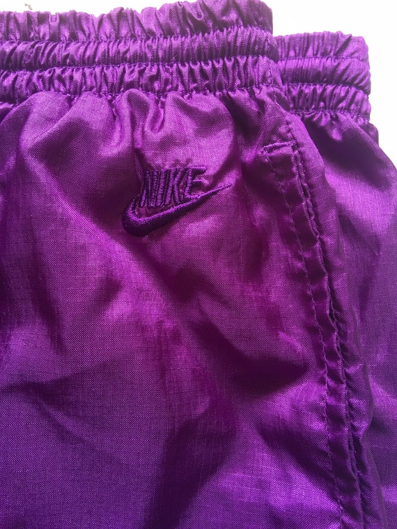 1980s NIKE Purple Lightweight Nylon Vintage Jogge… - image 6