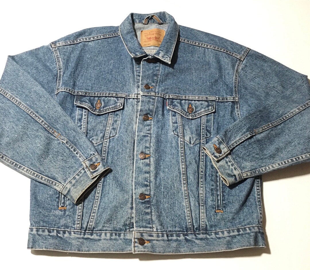 1990s LEVIS TRUCKER JACKET Denim Oversized Vintage Jacket // - Etsy