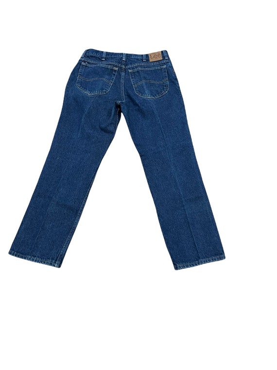 1990s LEE Vintage Dark Denim Blue Jean // size 34… - image 1