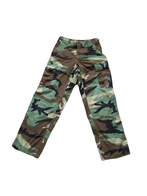 1990s Army Camouflage Vintage Cargo Pant // size Xsma… - Gem
