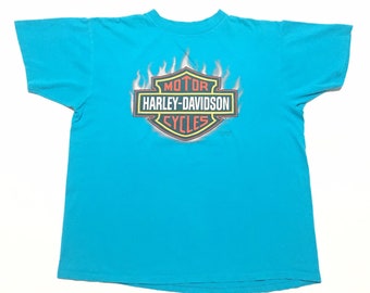1990 3D Emblem HARLEY DAVIDSON Clint Eastwood High Plains Clovis New Mexico Distressed Vintage T Shirt // Xlarge