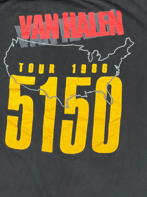 1986 VAN HALEN 5150 Tour Single Stitch Vintage T … - image 4