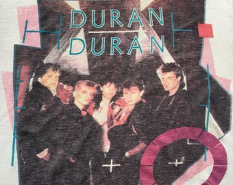 1984 DURAN DURAN ARENA Thrashed vintage T Shirt // Taille Medium