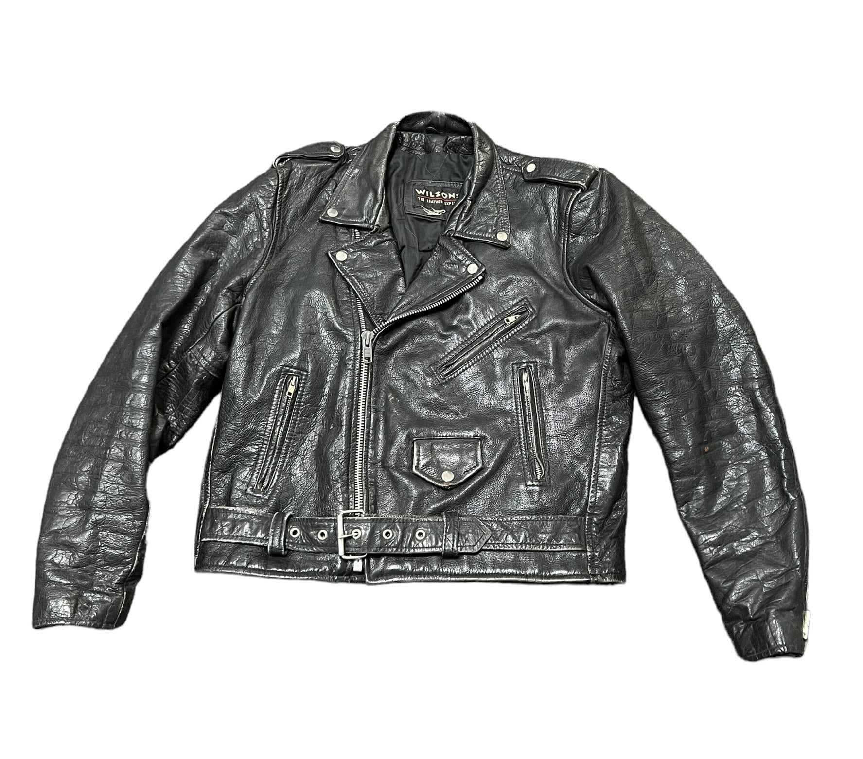 Mens Embossed Eagle Leather Motorcycle Jacket MLSJ24 – Leather Supreme