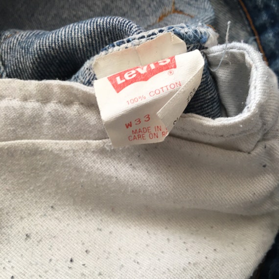 1990s LEVIS Red Tab 501 Button Fly Patchwork Vint… - image 6