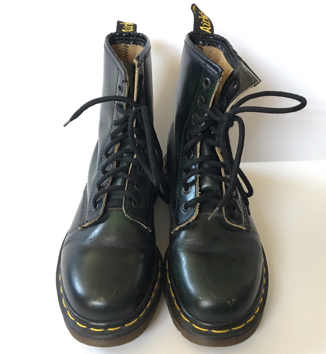 1980s DR MARTENS 1460 8eye Forest Green Combat Boot // Size | Etsy