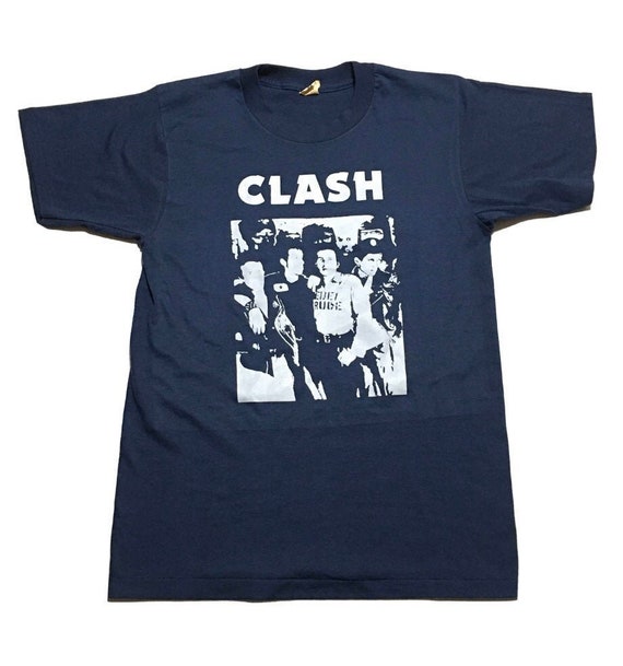 1980s The CLASH Single Stitch Screen Stars Vintage