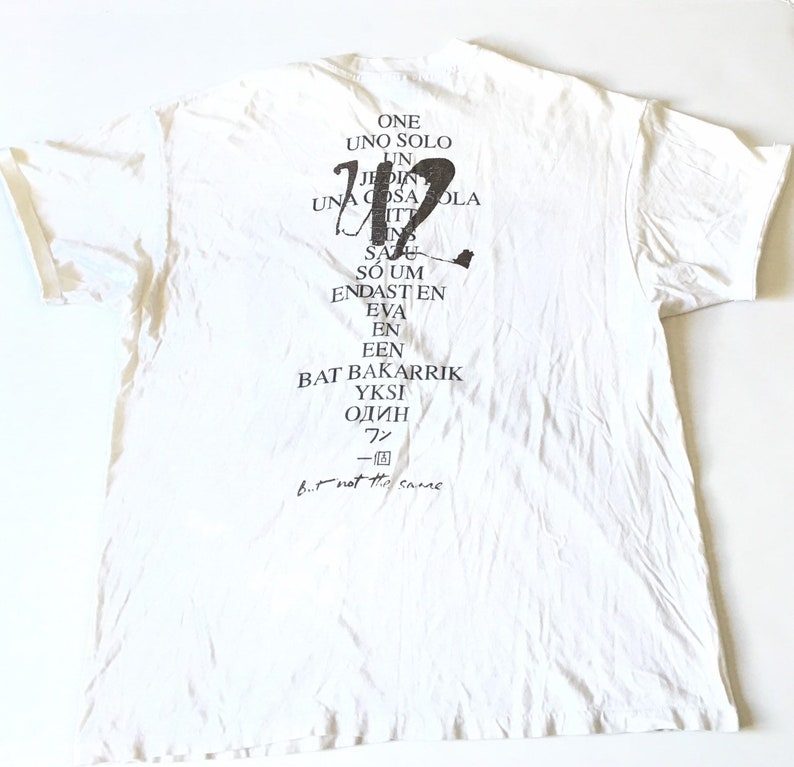 1991 U2 ONE SMELL the Flowers While You Can Distressed Vintage Etsy