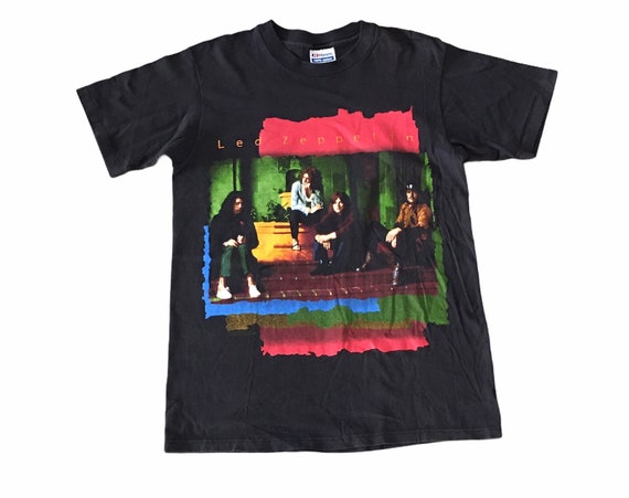 1990s LED ZEPPELIN Zoso Tour Vintage T Shirt // Size Medium - Etsy