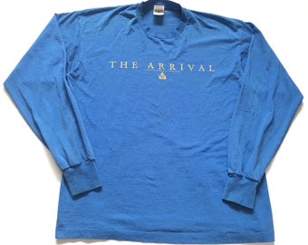 1996 THE ARRIVAL Sci-Fi Horror Single Stitch Fruit Of The Loom Longsleeve Vintage T Shirt // Size XLarge