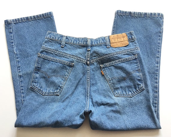 1990s LEVIS ORANGE TAB Distressed Vintage Flare B… - image 2