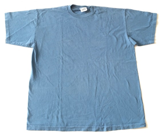 1990s STANLEY DESANTIS Blue Basic Tee // Size XLar