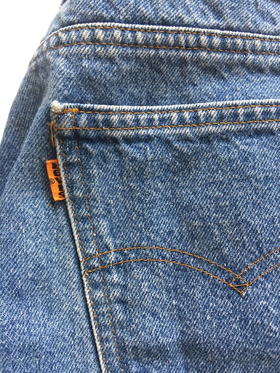 1990s LEVIS ORANGE TAB Distressed Vintage Flare B… - image 7