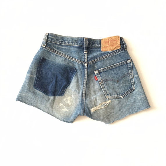 1970s LEVIS Redline Selvedge Cut off Vintage Denim Shorts // | Etsy