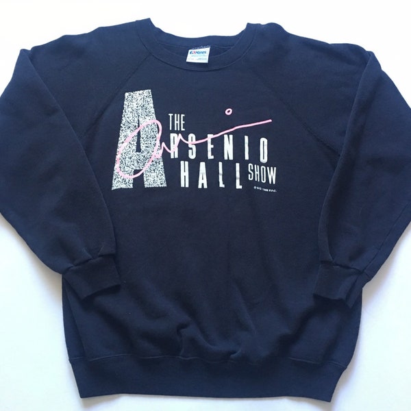 1989 The ARSENIO HALL SHOW Distressed Promotional Vintage Sweatshirt // Size Large