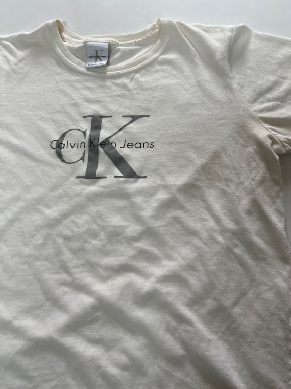 1990s Ck CALVIN KLEIN Logo Vintage T Shirt // Size Large - Etsy