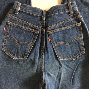 1980s LEVIS Double Red Tab 501 Button Fly Vintage Denim // Size 7 26 image 2