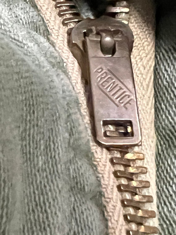 1940s WWII Military Thrashed Prentice Zipper Vintage … Gem