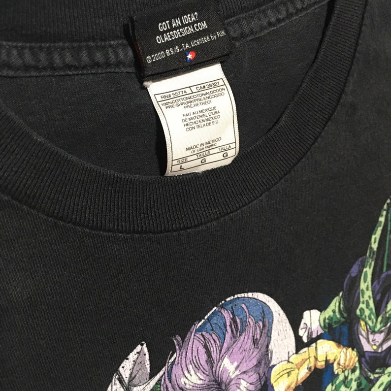 2000 DRAGON BALL Z Season 5 Distressed Vintage T Shirt Size Youth Large