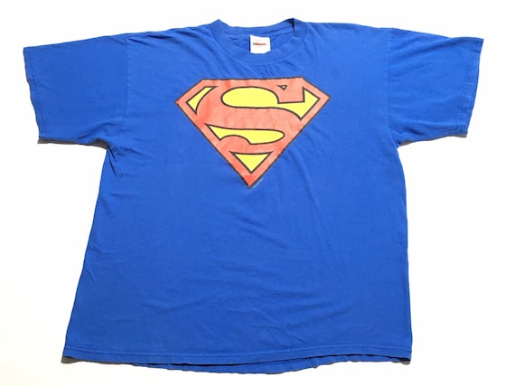 1990s SUPERMAN LOGO Tultex Vintage T Shirt // Siz… - image 1