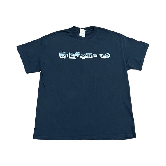2000s DISTURBED Vintage Band T Shirt / size XLarge - image 1