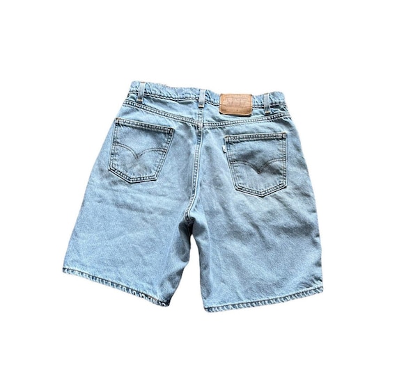 1990s LEVIS White Tab 550 Vintage Denim Shorts //… - image 1