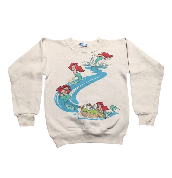 1990s The LITTLE MERMAID Pullover Vintage Sweatsh… - image 1