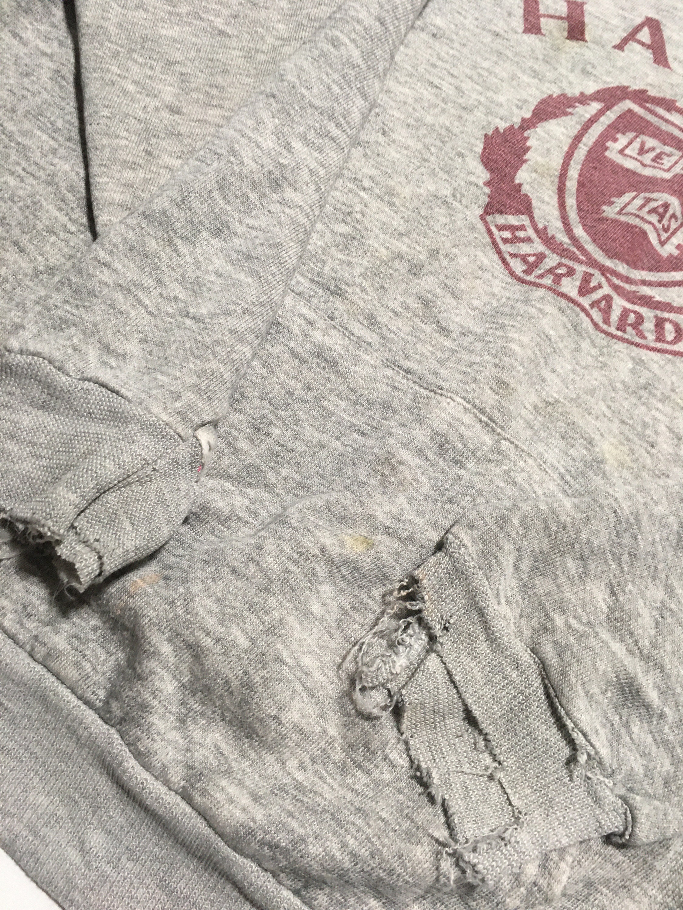 1970s HARVARD UNIVERSITY Distressed Vintage Pullover Hoodie // | Etsy