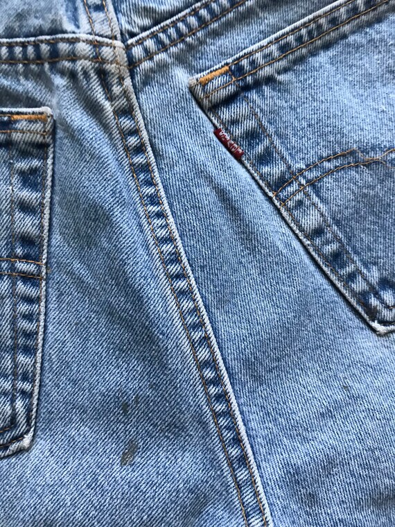 1990s LEVIS 550 Red Tab Vintage Cut Off Shorts //… - image 3