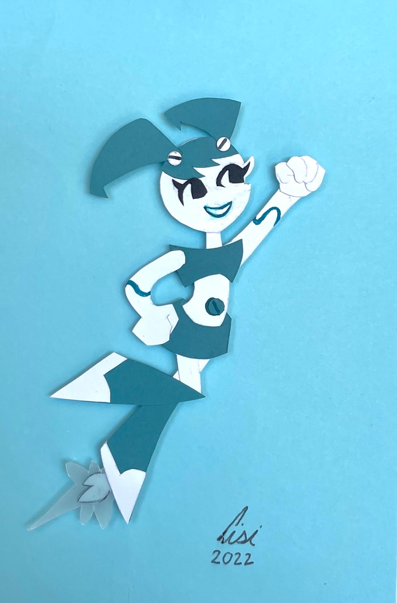 Jenny Wakeman My Life as a Teenage Robot inspired, XJ-9 handmade doll, 15.7  in