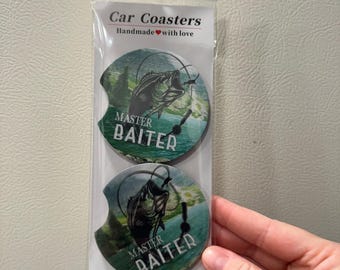 Fish Master Baiter – Sublimation Car Coasters