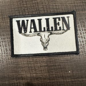 Wallen iron on hat patch
