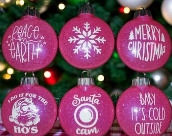 Six Ornament Set- ornament color options available